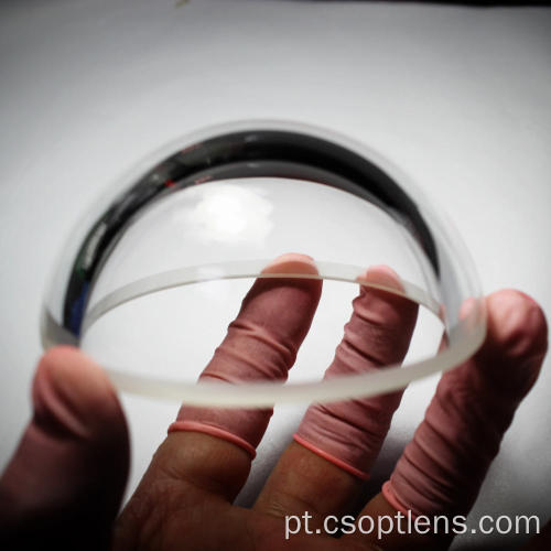 Cúpula de vidro de safira de 90 mm de diâmetro
